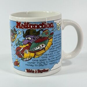 Vintage 80s Schrier Coffee Mug Bits & Bytes Malfunction Monsters Tech Humor